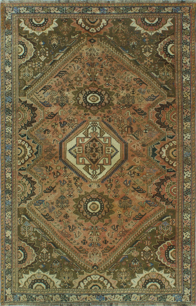 Fine Vintage Distressed Bonnie Rust Rug