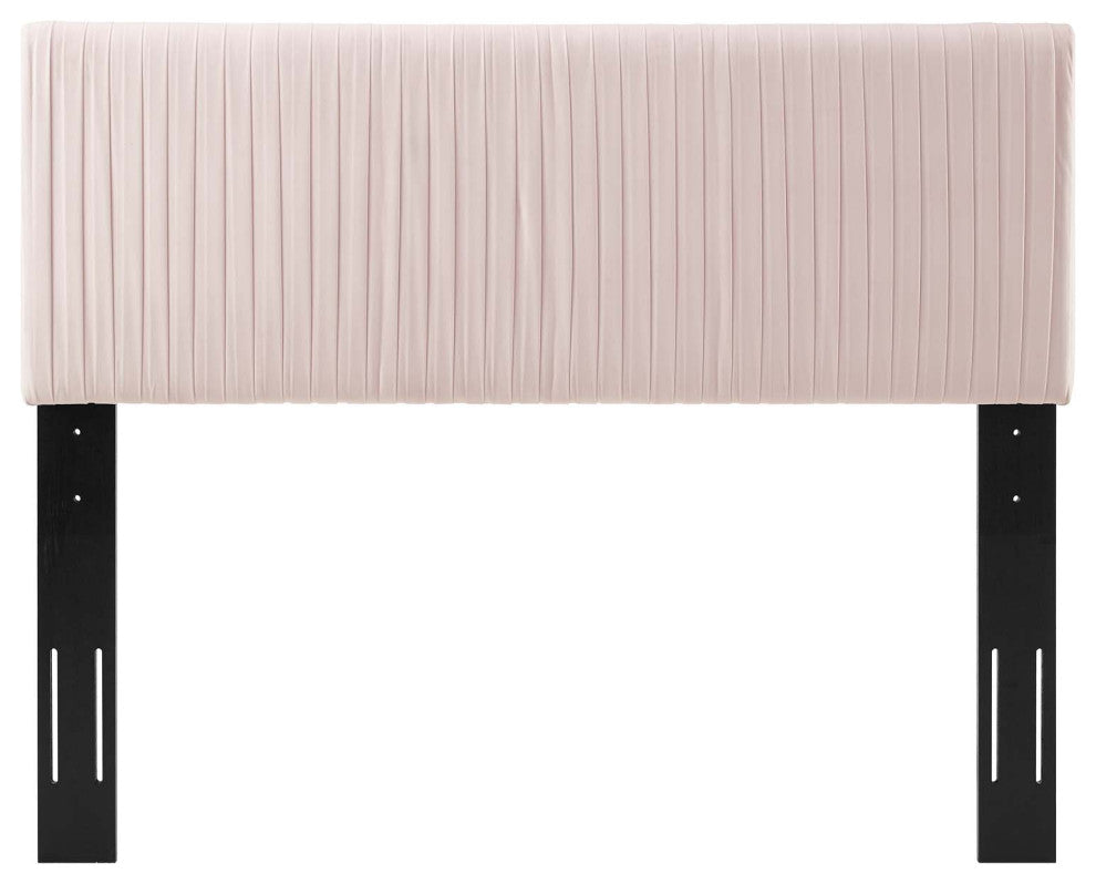 Tufted Headboard, King Size, Velvet, Pink, Modern Contemporary, Bedroom Master