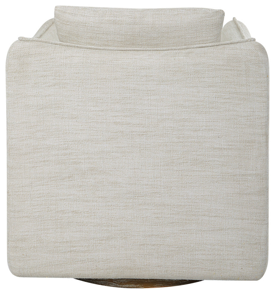 Uttermost Corben White Swivel Armchair