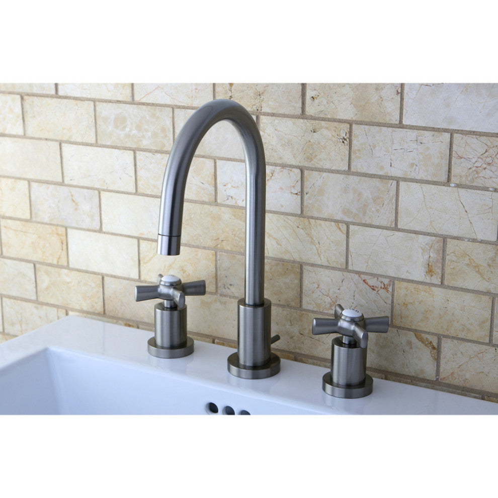 Kingston Brass Mini-Widespread Bathroom Faucet, Brushed Nickel