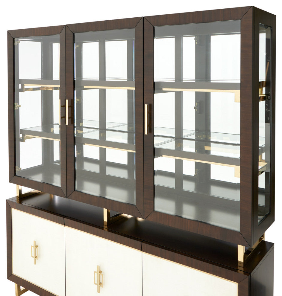 Belmont Place China Cabinet With LED Lighting Espresso