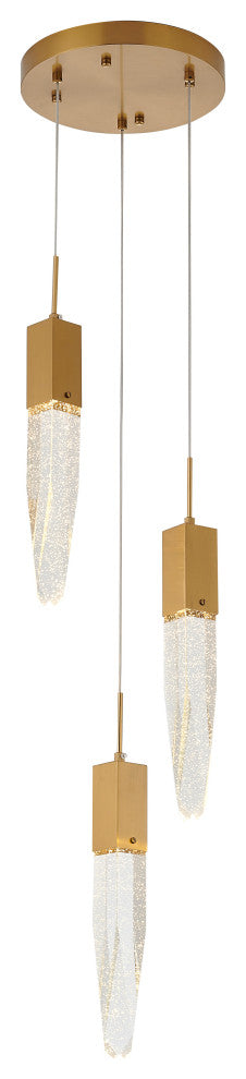 Bethel International ADS24C12G 3 Light Chandelier, Gold