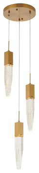 Bethel International ADS24C12G 3 Light Chandelier, Gold