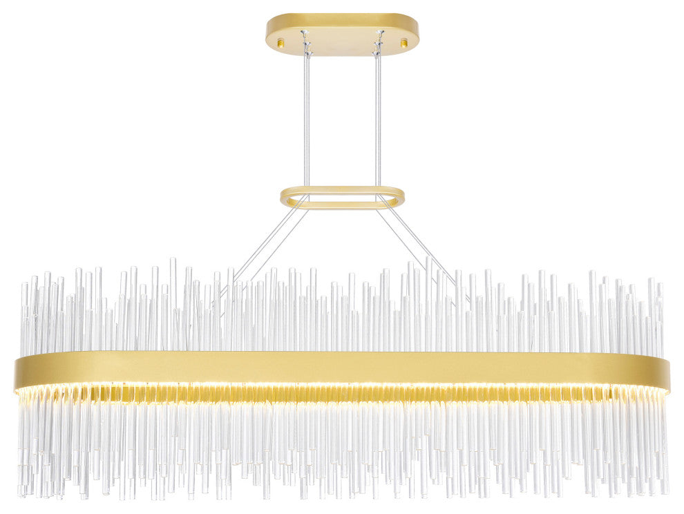 Genevieve LED Chandelier With Medallion Gold Finish