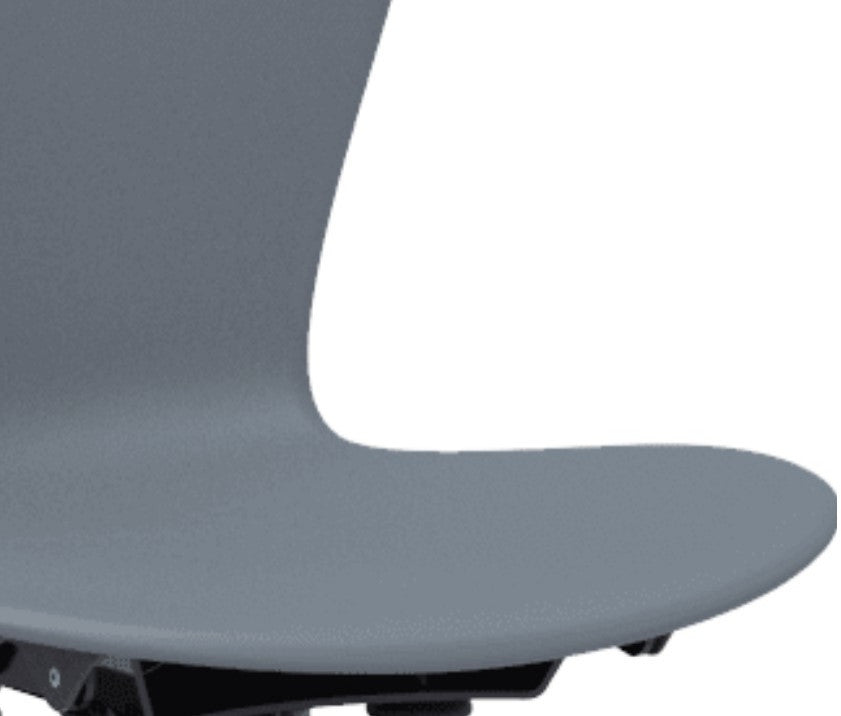 Unique Office Task Chair, Swiveling Armless Design With Ergonomic Seat, Gray