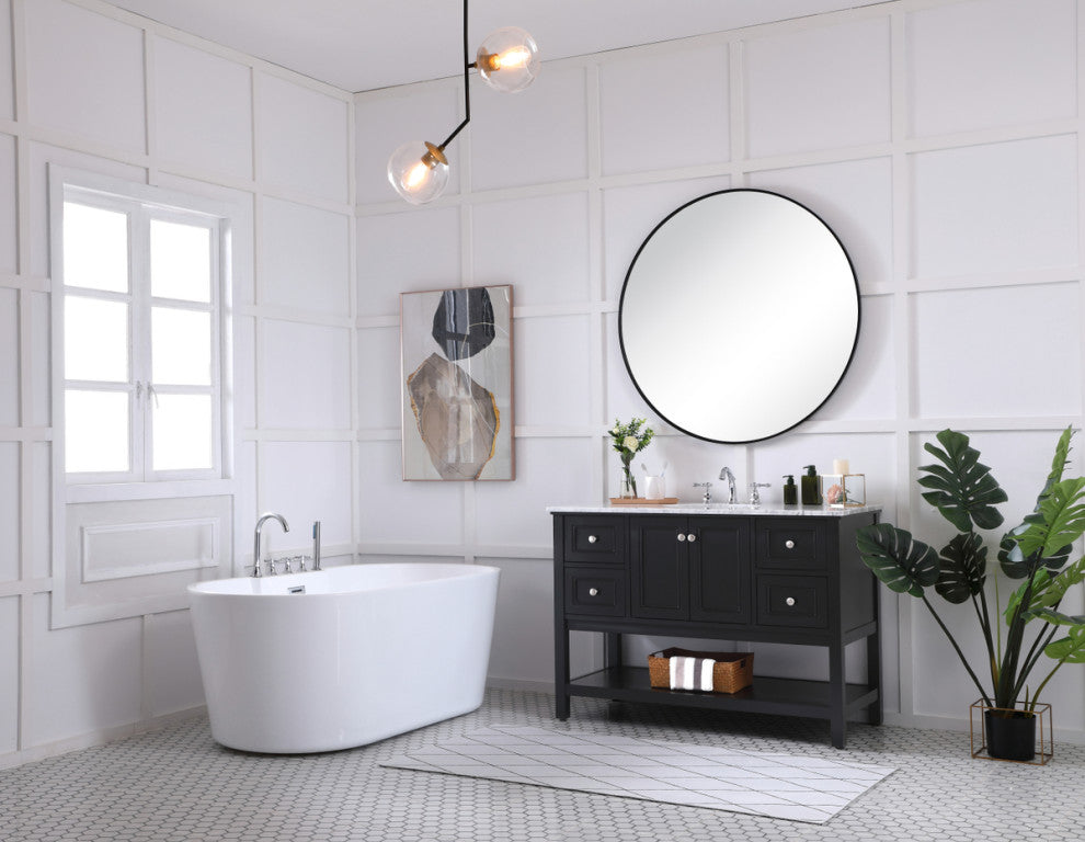 Matilda 48" Single Bathroom Vanity Set, Black