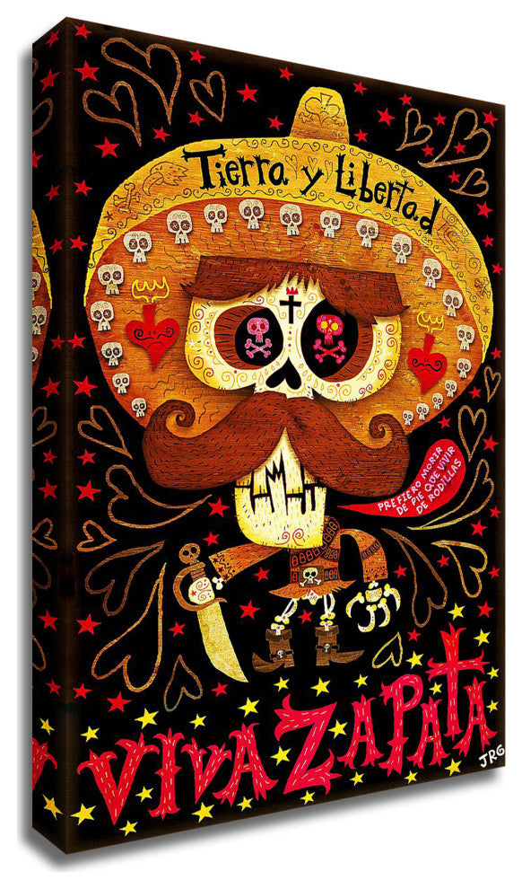 "Viva Zapata" by Jorge R. Gutierrez, Print on Canvas, 15"x24"