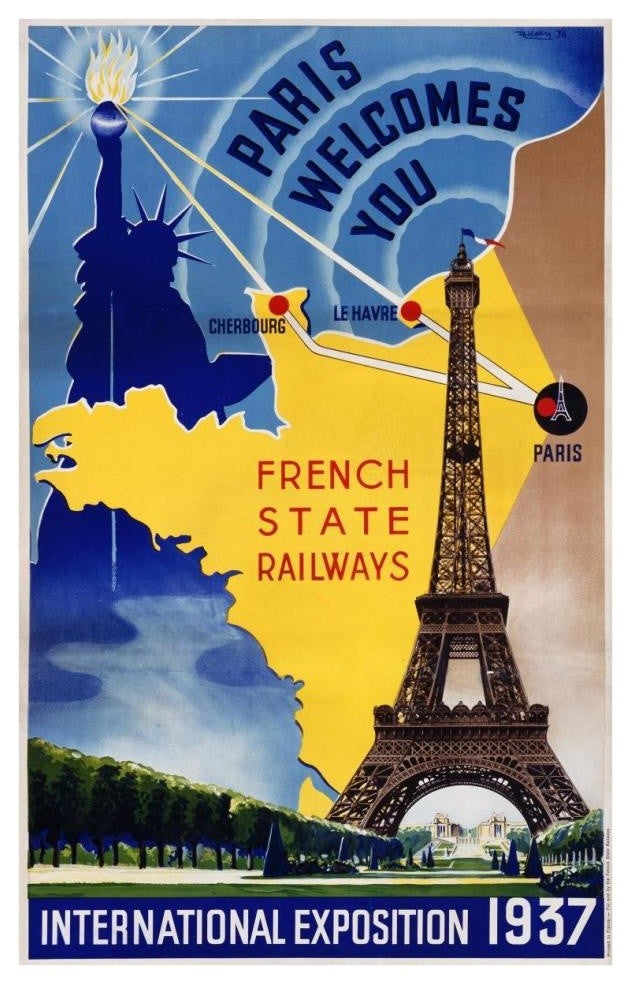 "Paris / International Exposition 1937" Digital Paper Print by Lilden, 25"x38"