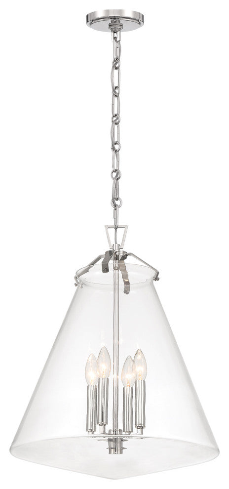 Crystorama Lighting Group VSS-7018 Voss 4 Light 18"W Taper Candle - Luxe Gold