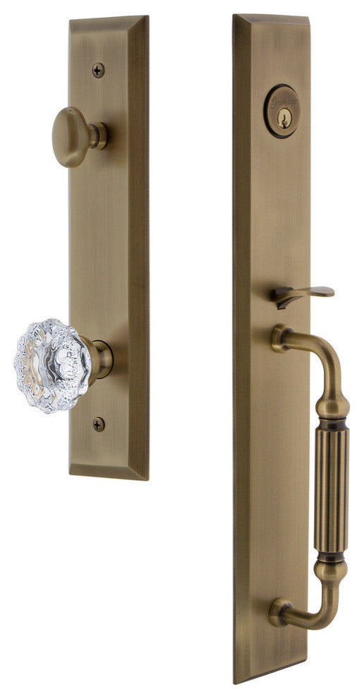 Fifth Avenue 1-Piece Dummy Handleset, F Grip and Fontainebleau Knob, 849511