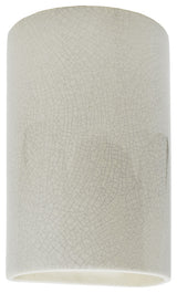 Ambiance, Small Cylinder, Open Top & Bottom Wall Sconce, White Crackle