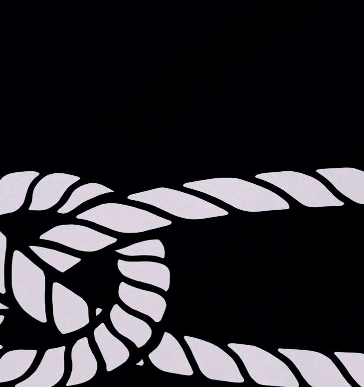 18"x14" Carrick Bend, Geometric Print Placemat, Navy Blue, Set of 4