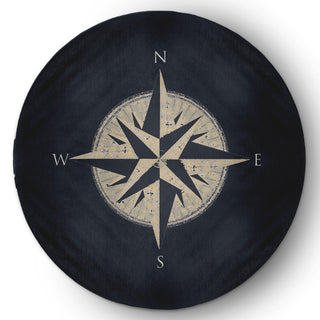 Compass Nautical Chenille Rug