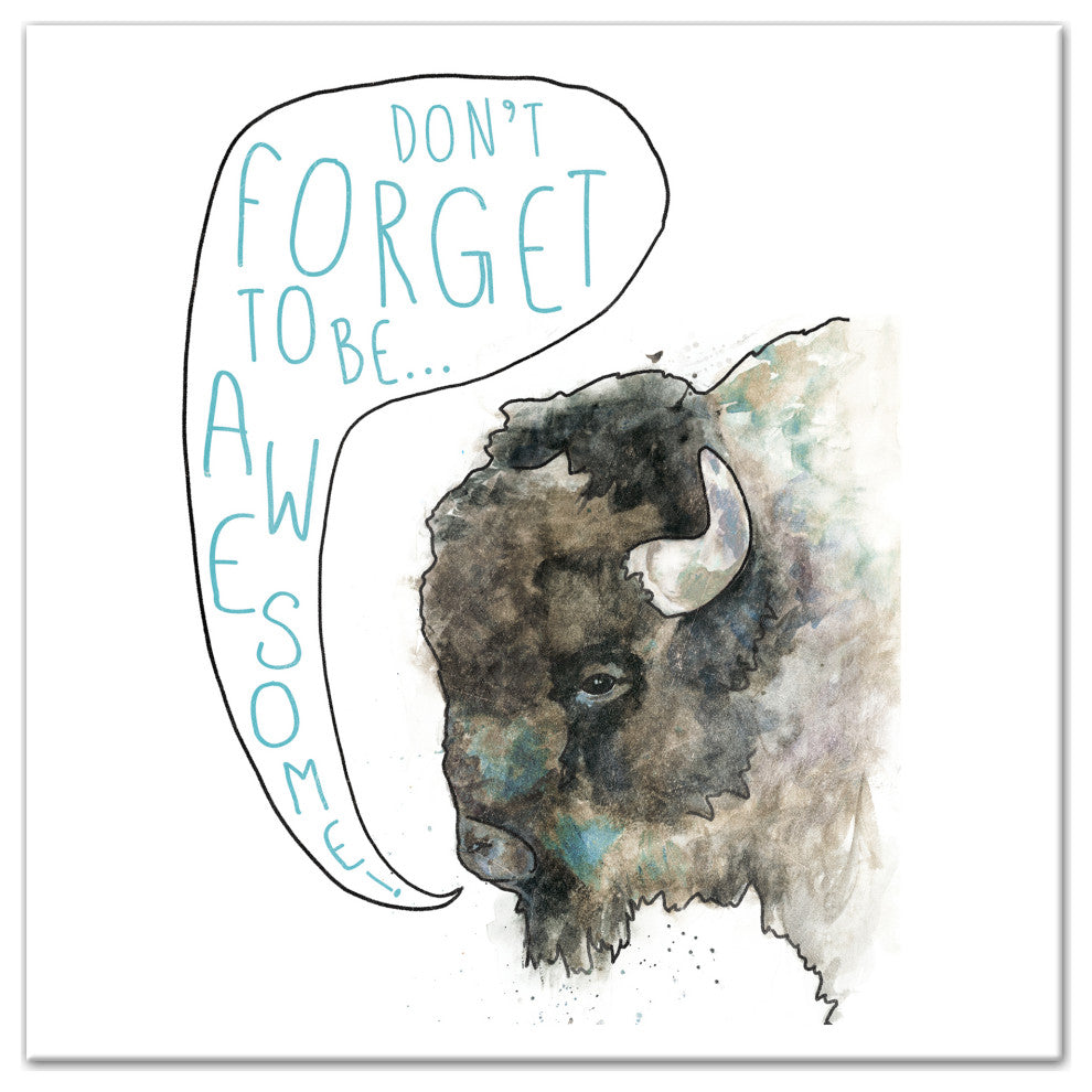 Don't Forget Buffalo 16x16 Canvas Wall Art