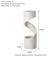 Faux Terrazzo Spiral Shaped Polyresin Fountain