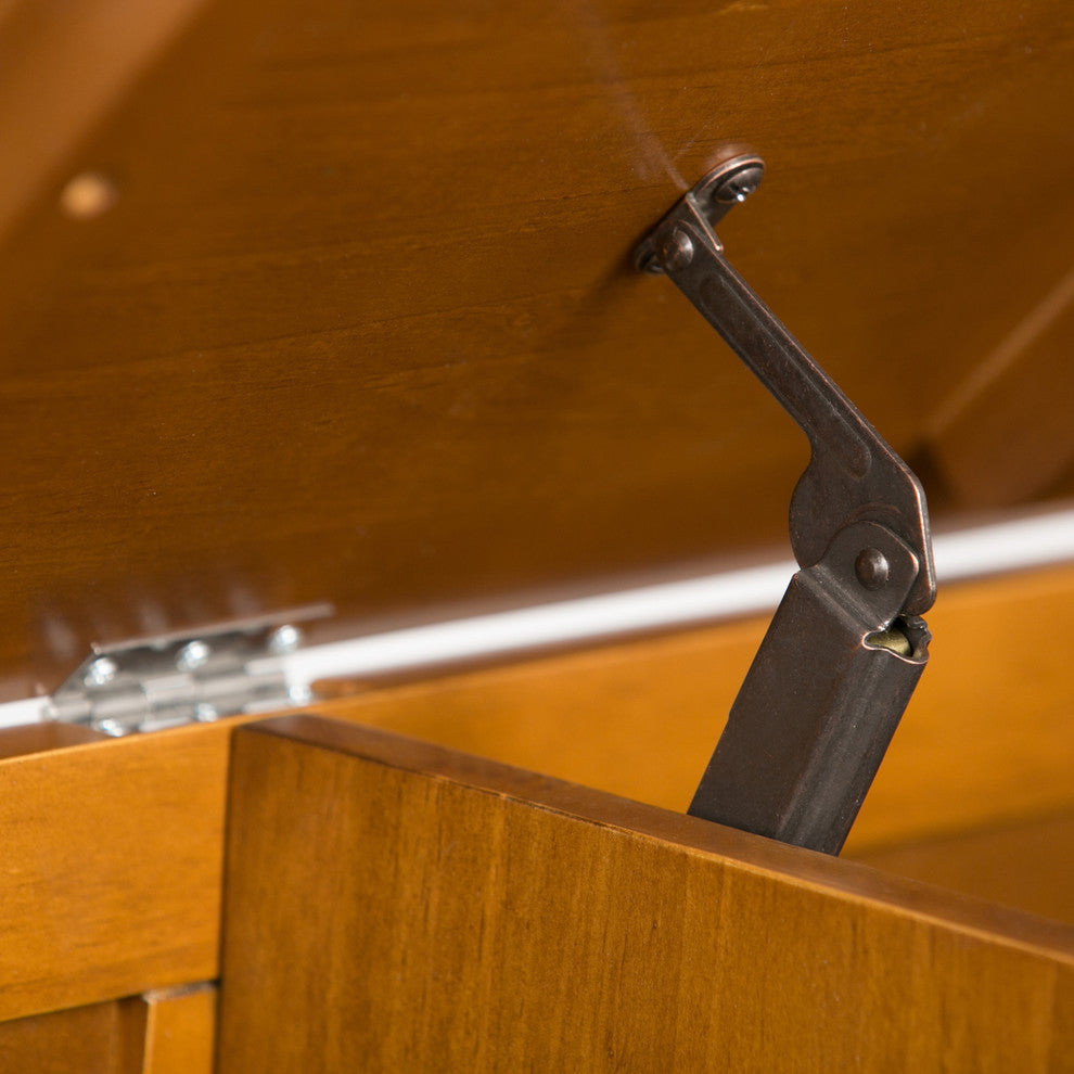 Amherst Entryway Storage Bench, Light Avalon Brown