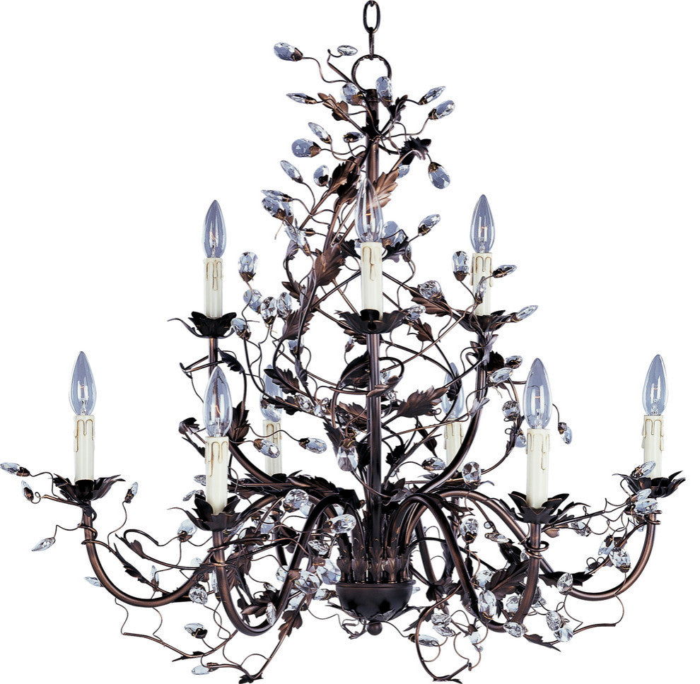 Maxim 2852OI Nine Light Chandelier Elegante Oil Rubbed Bronze