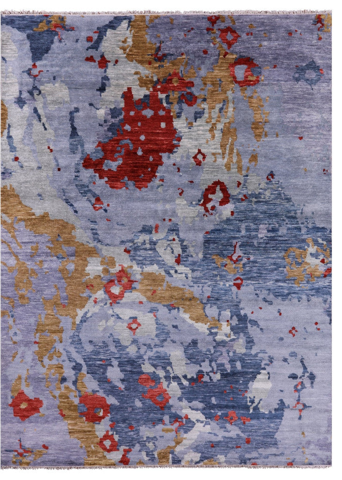Modern Hand Knotted Wool Rug 8' 10" X 12' 1" Q8984