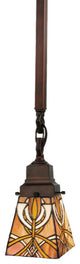 Meyda Lighting 49134 5"Sq Glasgow Bungalow Mini Pendant
