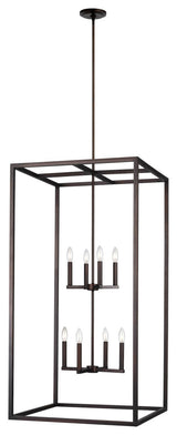 Moffet Street Extra Large 8-Light Hall/Foyer, Burnt Sienna