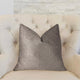 Moonlight Beige Luxury Throw Pillow, 24"x24"