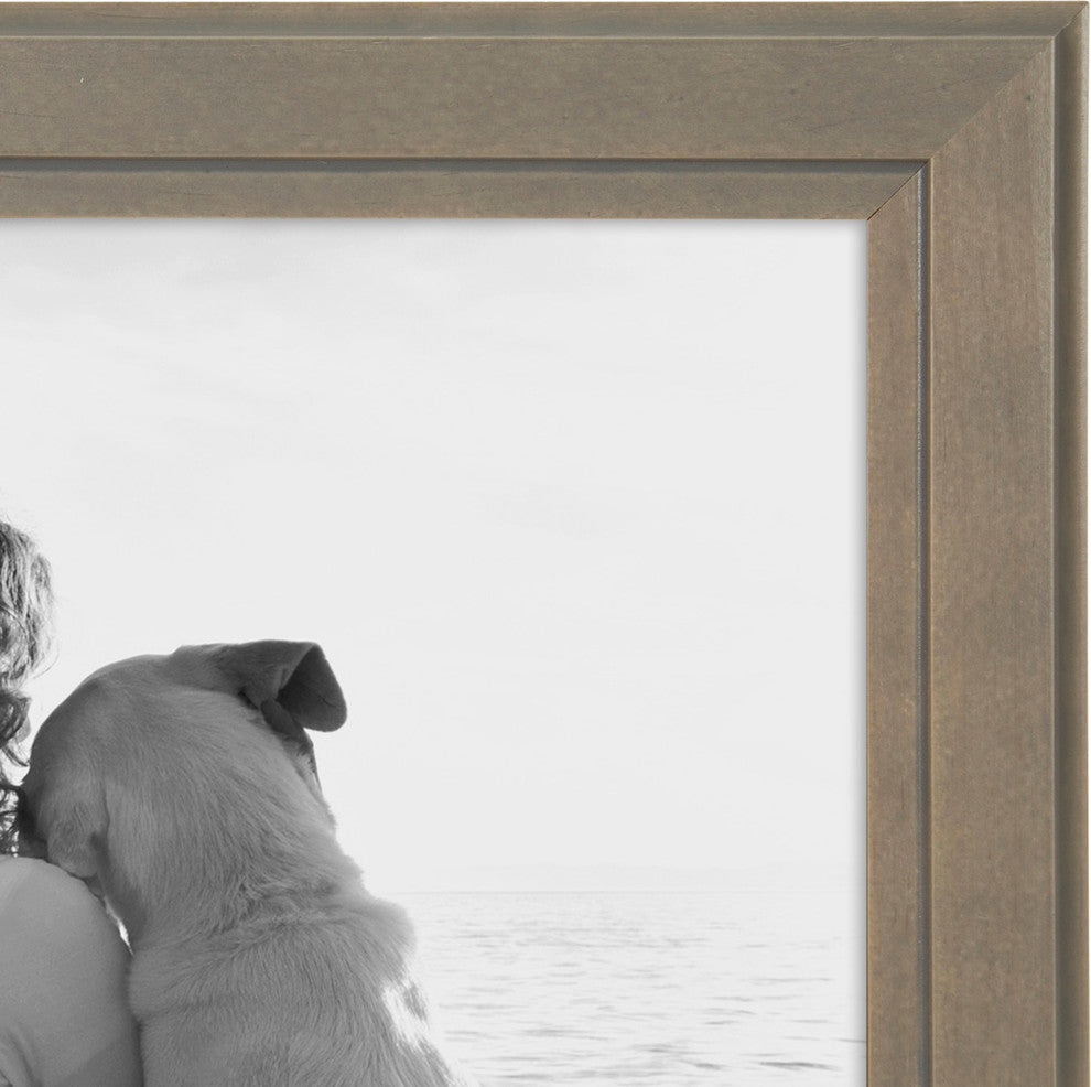 Kieva Solid Wood Picture Frame Set, Black 4x6, Gray, 4x6