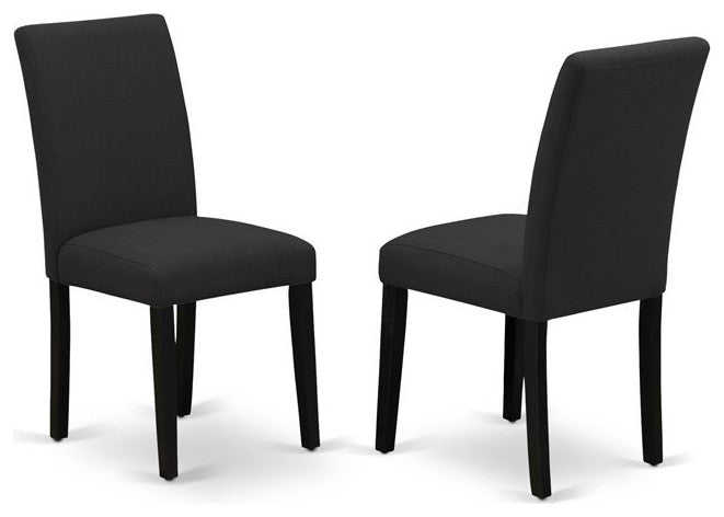 7-Piece Kitchen Table Set, 6 Chairs and Rectangular Table, Black