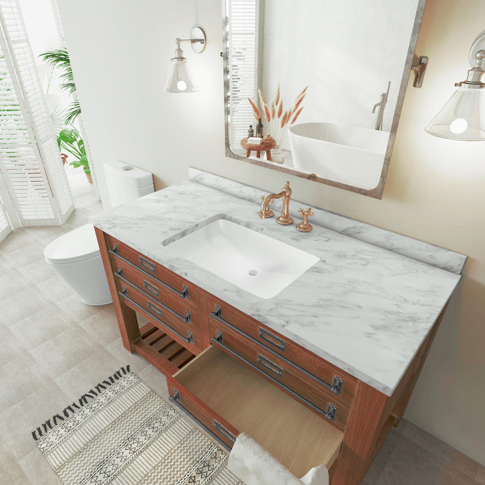 Sinber 21" Undermount Bathroom Sink with Overflow Ceramic C1312-OL