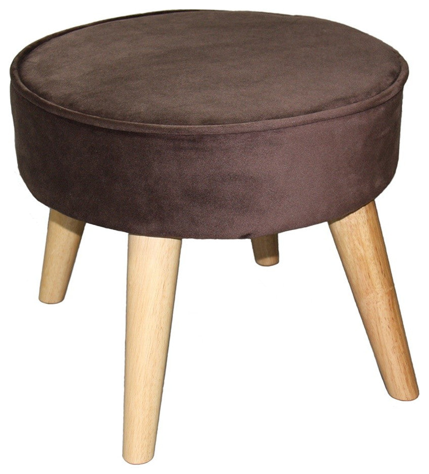 Useful Brown Suede Foot Stool