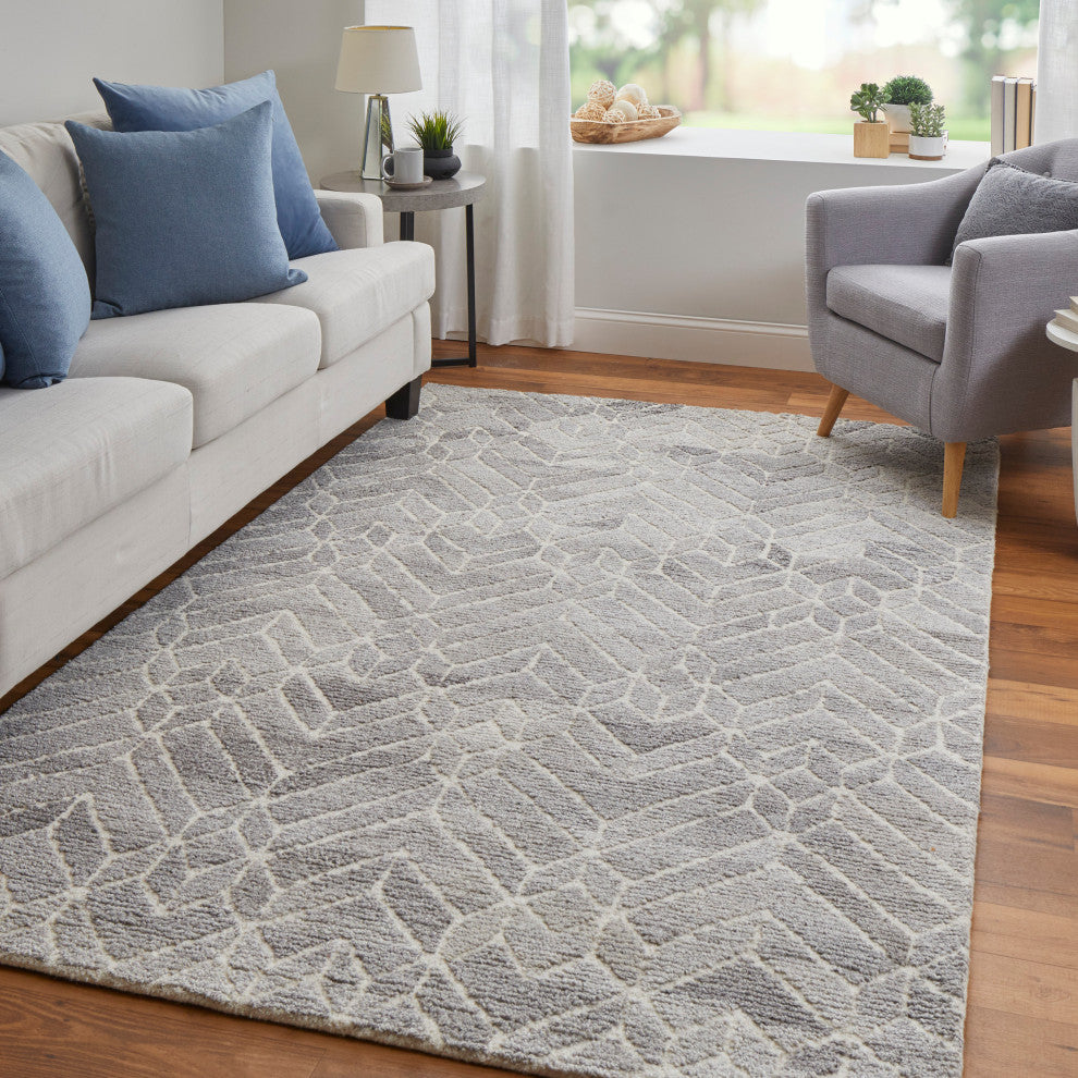 Weave & Wander Saena Gray/Natural Rug, 9'x12'