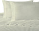 600TC 100% Long Staple Cotton Stripe Sheet Set, Ivory, Full