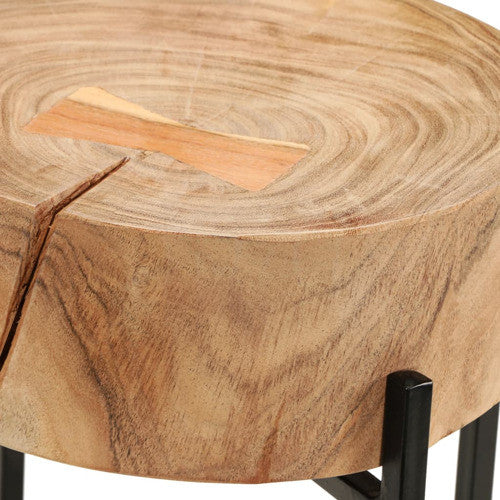 vidaXL Side Table Set 2 Pieces Solid Acacia Wood