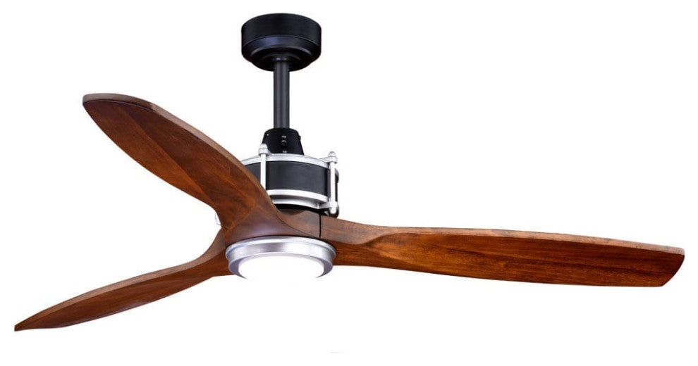 Vaxcel, Curtiss 52" Matte Black LED Ceiling Fan