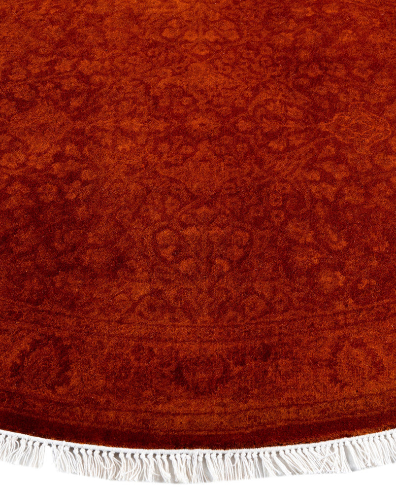 Overdyed One-of-a-Kind Hand-Knotted Area Rug Rust, 3' 1" x 4' 7"