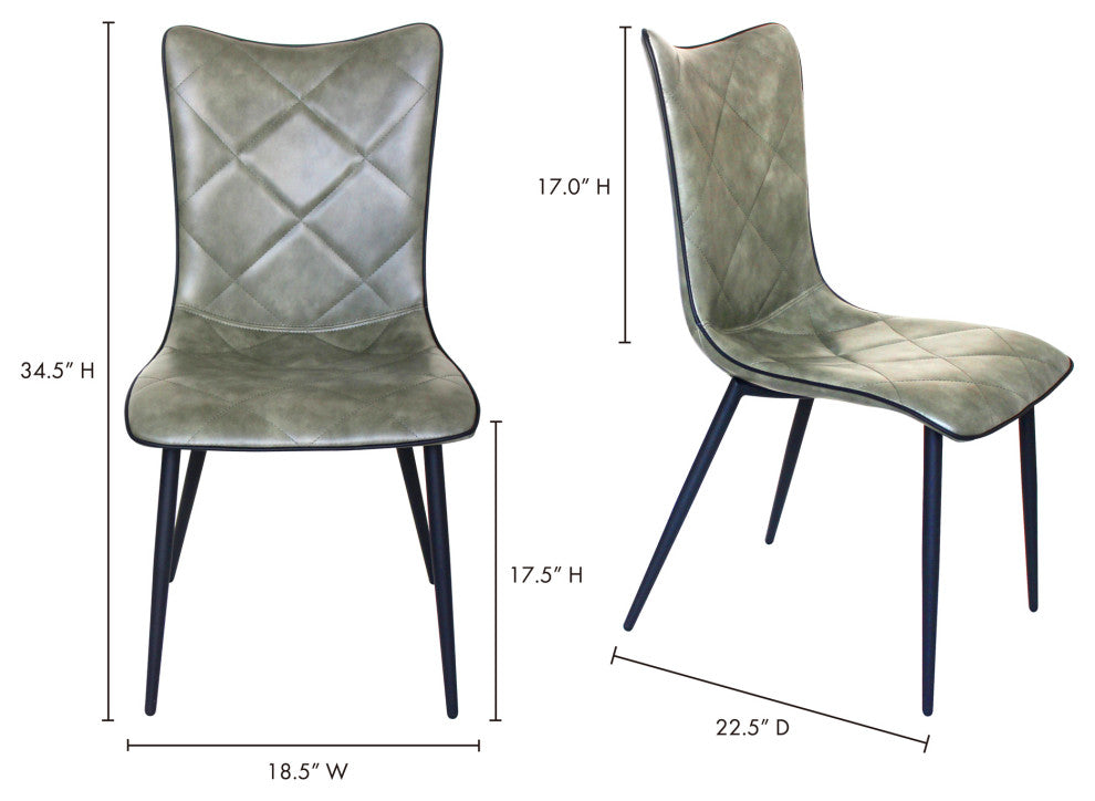 Industrial Josie Dining Chair Grey - M2 - Grey