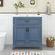 30 inches Freestanding Bath Vanity Set, Blue, Integrated Ceramic Sink