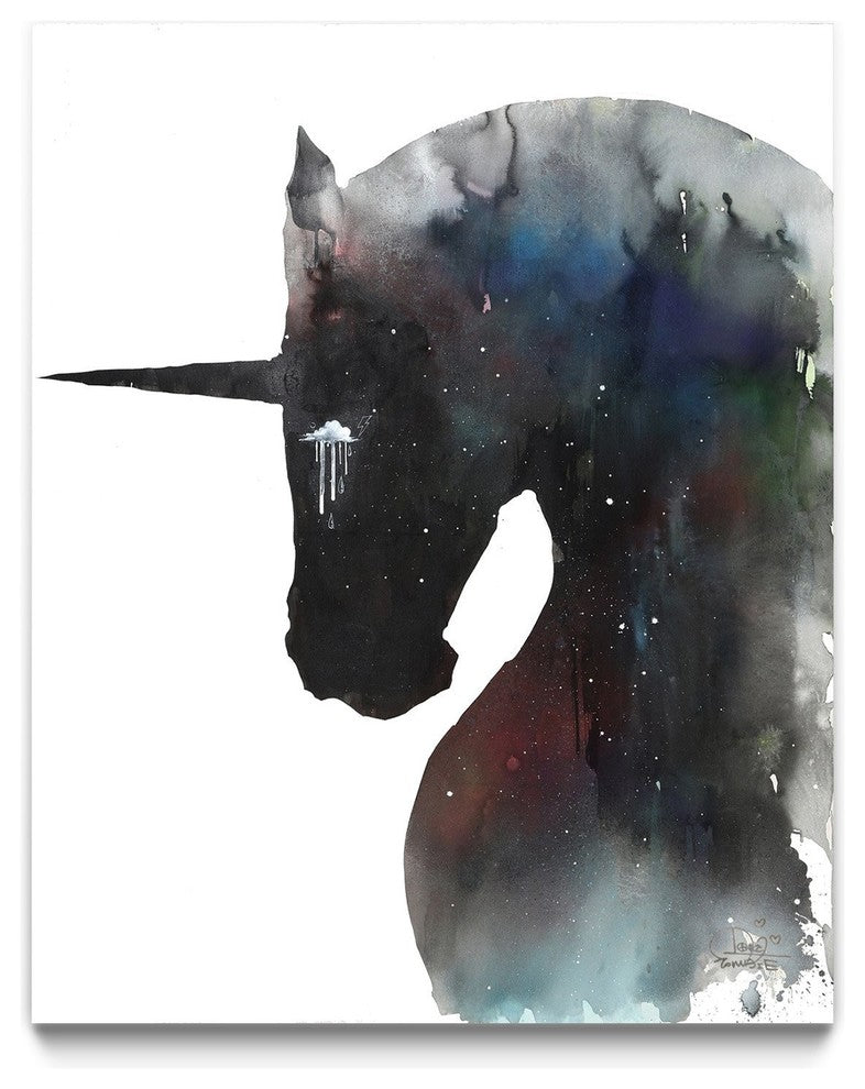 Dark Unicorn Fine Art Print by Lora Zombie, 16"x20"