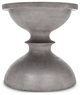 Urbia Mixx Concrete Spindle 59" Round Dining Table, Dark Gray