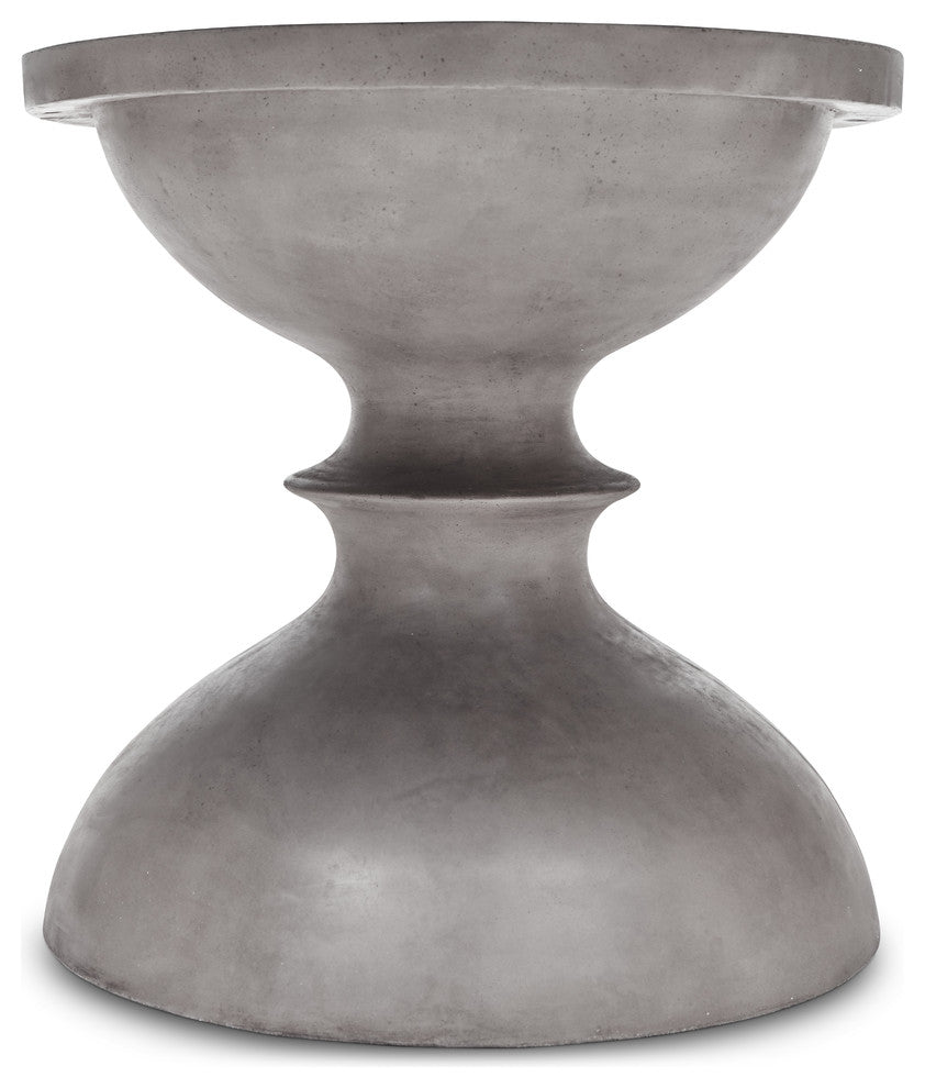 Urbia Mixx Concrete Spindle 59" Round Dining Table, Dark Gray