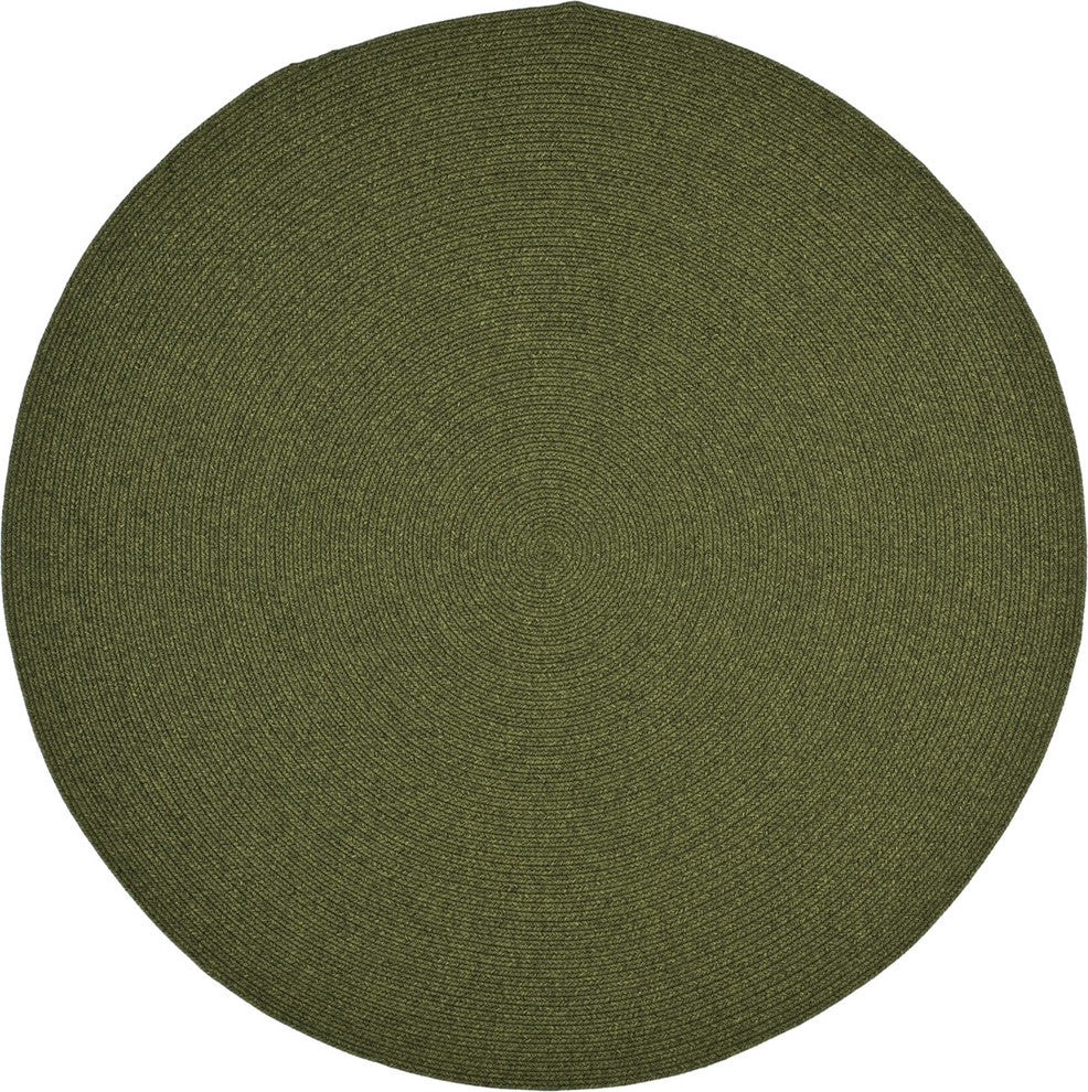 Braided Green Area Rug BRD315A - 3' x 5' Oval