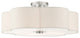 Brushed Nickel French Country, Floral, Transitional, Semi Flush