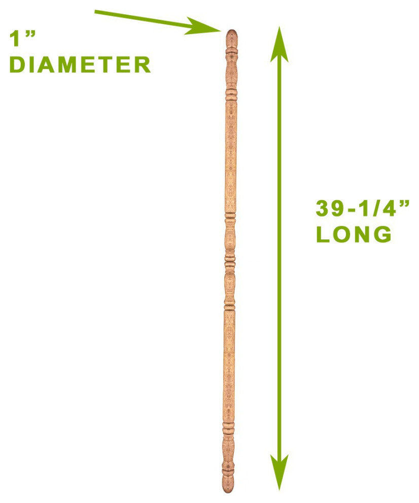 Light Hardwood Edge & Corner Guards Unfinished 1 Inch Diameter Pack of 8