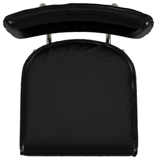 Saddle Leather Rectangular 26" Counter Stool, Black