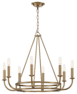 Bailey 8 Light Aged Brass Chandelier