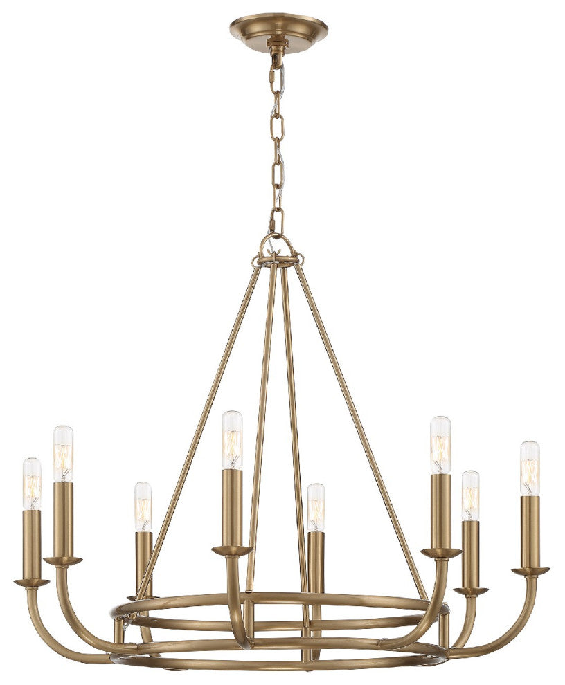 Bailey 8 Light Aged Brass Chandelier