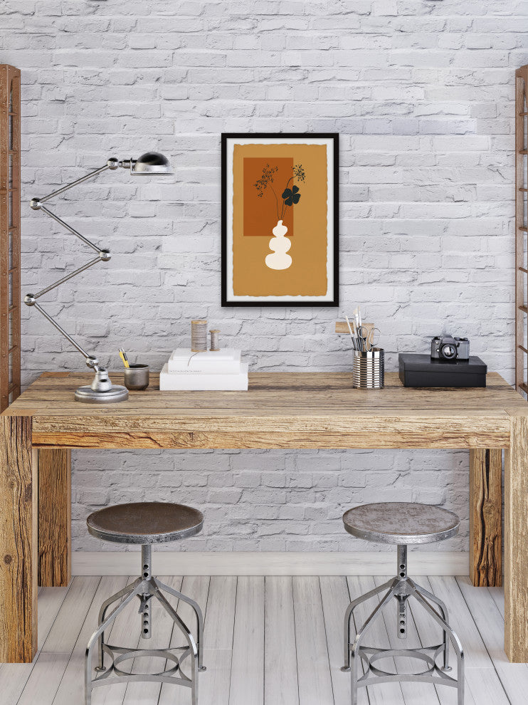 "Triple Layered Vase" Framed Painting Print, 12x18