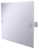 Frameless Landscape Beveled Edge Tilt Mirror, Polished Chrome