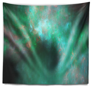 Perfect Clear Blue Starry Sky Abstract Wall Tapestry, 39"x32"