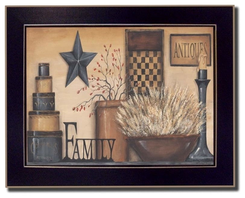 "Family" By Carrie Knoff, Printed Wall Art, Ready To Hang, Black Frame