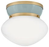 Lark Lucy Small Flush Mount, Lacquered Brass